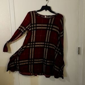 Honey and Lace Red Flannel Dress